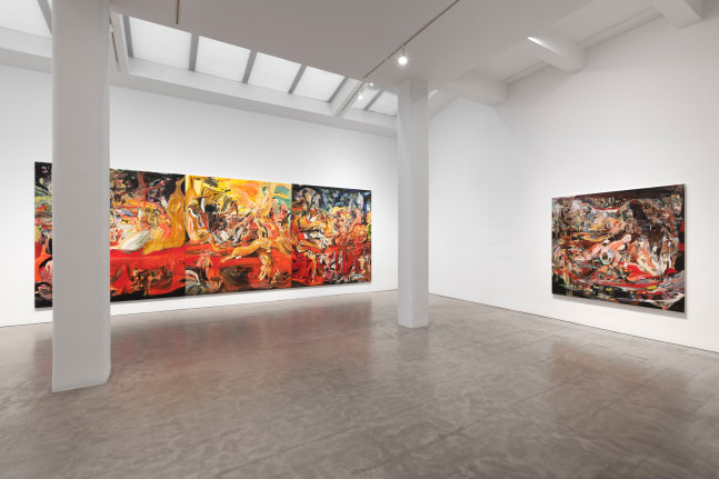 Installation view, Cecily Brown, October 15 – November 21, 2020