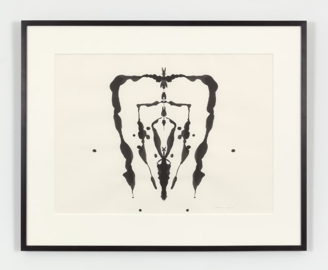 Bruce Conner INKBLOT DRAWING OCTOBER 1991, 1991 ink on paper 22 1/2 x 30 3/8 in. (57.2 x 77.2 cm)