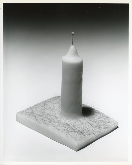 Robert Gober &quot;Untitled Candle&quot; 1991 Wax and human hair 8&quot; x 4 7/8&quot; x 6 1/2&quot;