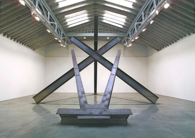 Installation view, Sculpture and Drawings, Paula Cooper Gallery, 534 W 21st Street, New York. October 11 - November 29, 2003. © 2025 Mark di Suvero / Artists Rights Society (ARS), New York. Courtesy of Spacetime C.C. and Paula Cooper Gallery, New York.