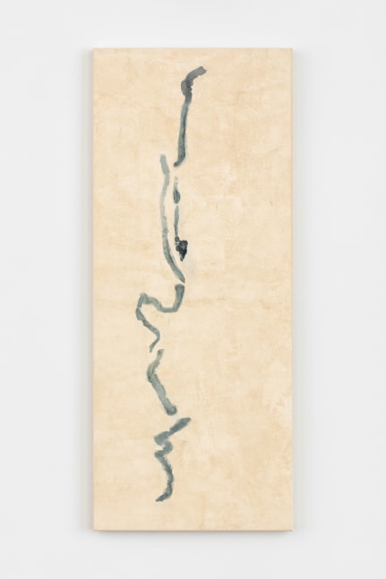 Beatrice Caracciolo Blue B, 2019 mixed media on paper 47 7/8 x 19 3/4 in. (121.6 x 50.2 cm)
