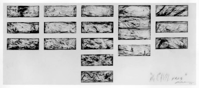 Robert Wilson "The CIVIL warS" 1983 Graphite on paper 36 x 80 in.