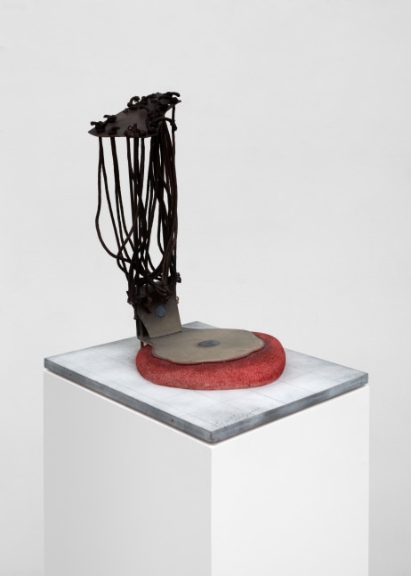 Claes Oldenburg Study for Typewriter Eraser: Final Position, 1970 cardboard, foam, wood, rope, painted with latex 21 1/2 x 18 1/4 x 15 3/4 in. (54.6 x 46.4 x 40 cm)