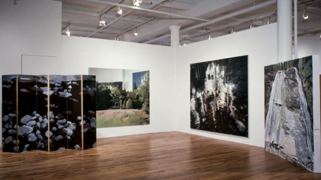 Installation view, Up the Creek to the Islands, Paula Cooper Gallery, 155 Wooster Street, New York, May 8 - June 5, 1982. © Jennifer Bartlett. Courtesy Paula Cooper Gallery, New York, Marianne Boesky Gallery, New York, and The Jennifer Bartlett 2013 Trust. Photo: Geoffrey Clements.