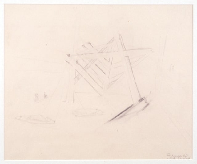 Mark di Suvero "Study for Corcoran" 2967 Pencil on paper 13 3/4 x 16 1/2 in.