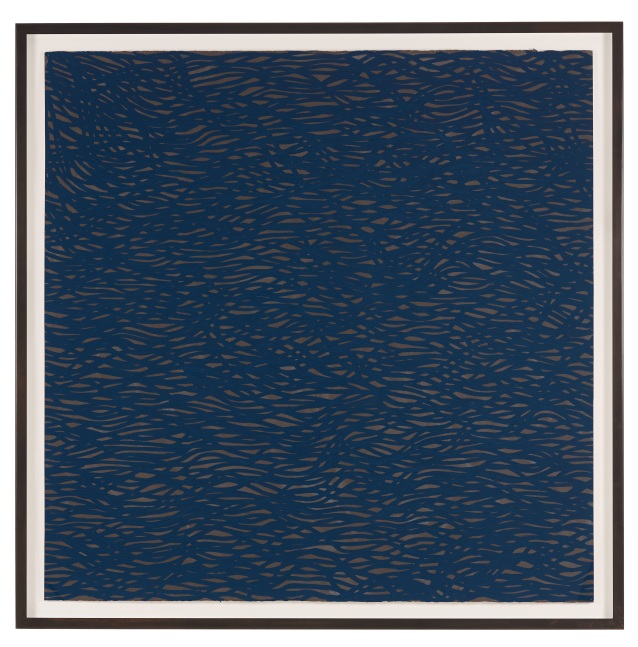 Sol LeWitt Tangled Bands, 2002 gouache on paper image: 60 1/2 x 60 1/2 in. (153.7 x 153.7 cm) frame: 66 3/4 x 66 3/4 x 2 1/4 in. (169.5 x 169.5 x 5.7 cm)