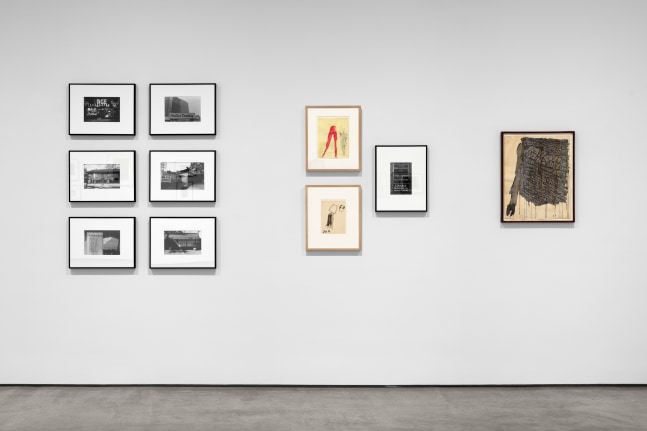 Installation view, Peter Moore & Claes Oldenburg New York Streets & Signs, Paula Cooper Gallery, New York, April 17 – June 14, 2025. Courtesy Paula Cooper Gallery, New York. Photo: Steven Probert