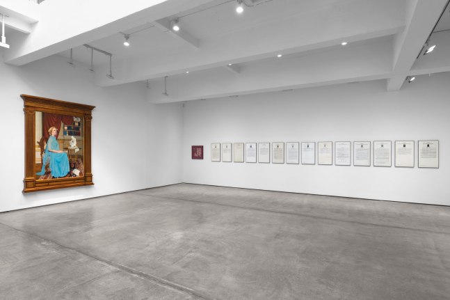 Installation view, Hans Haacke: Taking Stock, 1975-1985, Paula Cooper Gallery, January 21 - February 25, 2023. Photo: Steven Probert
