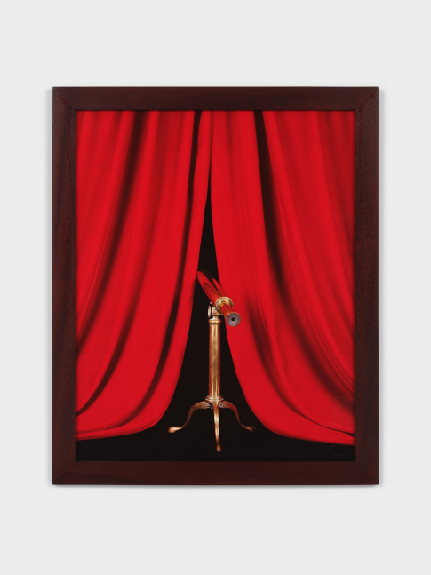 Sarah Charlesworth Untitled (Voyeur), 1995 cibachrome print with mahogany frame 51 1/4 x 41 1/4 in. (130.2 x 104.8 cm)