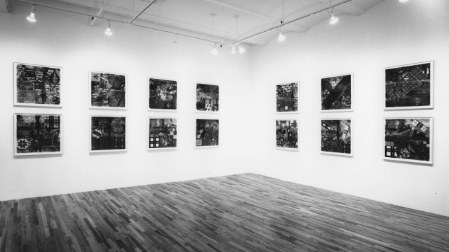 Installation view, Pastels, Paula Cooper Gallery, 149 Wooster Street, New York, January 5- February 2, 1991. © Jennifer Bartlett. Courtesy Paula Cooper Gallery, New York, Marianne Boesky Gallery, New York, and The Jennifer Bartlett 2013 Trust. Photo: Geoffrey Clements.