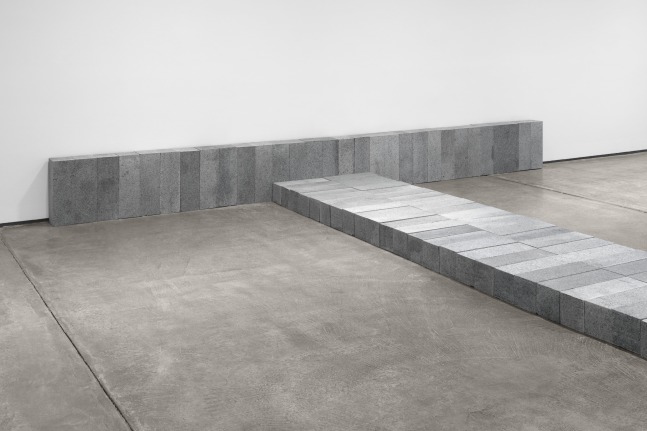 Installation view, Carl Andre, Paula Cooper Gallery, New York, January 9 – February 8, 2025. © 2025 Carl Andre / Artists Rights Society (ARS), New York. Courtesy Paula Cooper Gallery, New York. Photo: Steven Probert