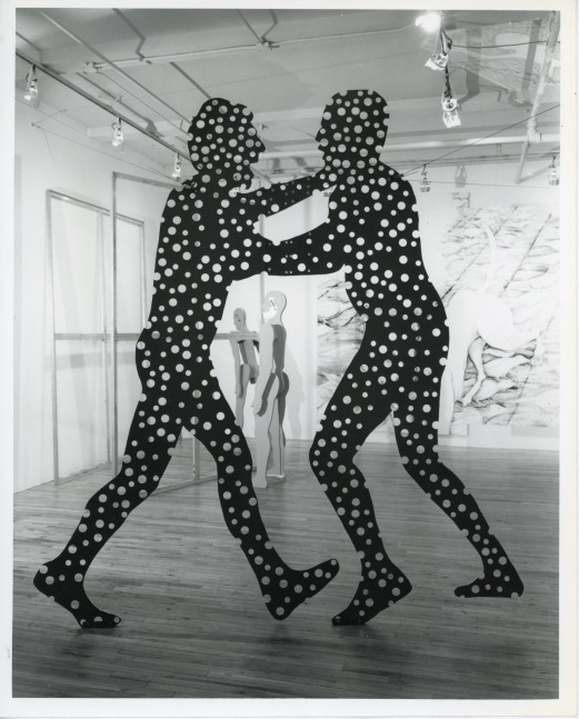 Jonathan Borofsky &quot;Molecule Men at 2,845,318&quot; 1982-83 Painted aluminum 120 x 109 1/4 x 1/4 in