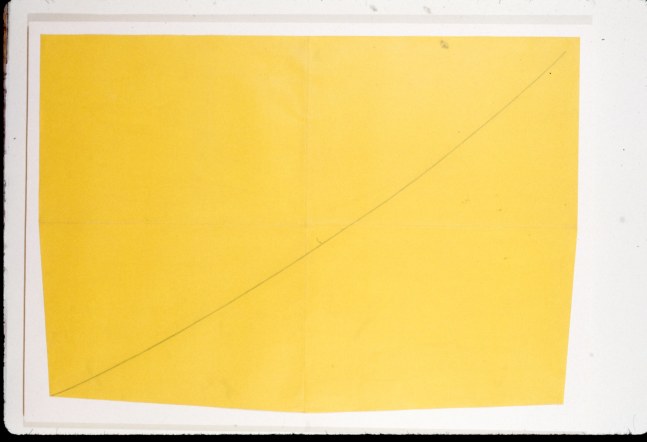 Robert Mangold &quot;Untitled&quot; 1978 Acrylic and pencil on 4 sheets of paper 78 1/2&quot; x 55&quot;