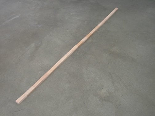 Carl Andre "1H x 20S Isolign" 2000 Wood 9/16 x 1 x 60"