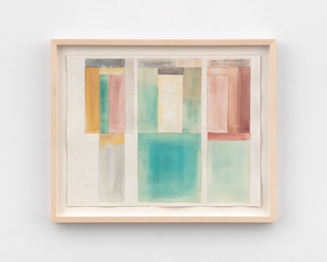 David Novros
untitled, 2019
watercolor on paper
11 x 14 in. (27.9 x 35.6 cm)
frame: 13 1/4 x 16 1/4 x 1 3/8 in. (33.7 x 41.3 x 3.5 cm)
