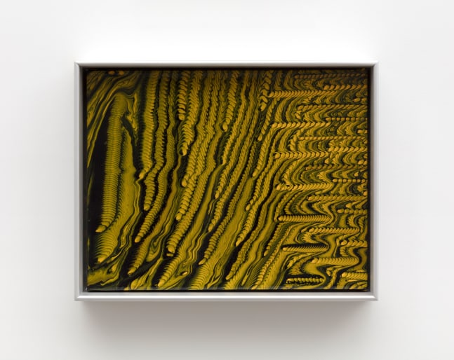 Tauba Auerbach Extended Object, 2018 acrylic on canvas in aluminum frame 14 x 18 in. (35.6 x 45.7 cm) frame: 15 1/4 x 19 1/4 x 3 1/2 in. (38.7 x 48.9 x 8.9 cm)