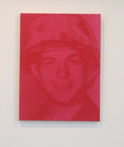 Wayne Gonzales "Red Oswald" 2006 Acrylic on canvas 24 x 17 3/4 in.