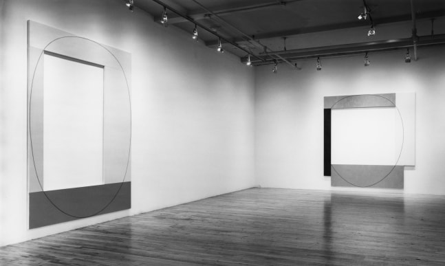 Installation view, Frame Paintings 1983-84, Paula Cooper Gallery, 155 Wooster Street, New York, April 91 - May 17, 1984. Photo: Geoffrey Clements.