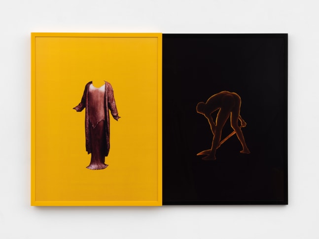 Sarah Charlesworth, Golddiggers, 1987, Cibachrome with lacquered wood frame, diptych