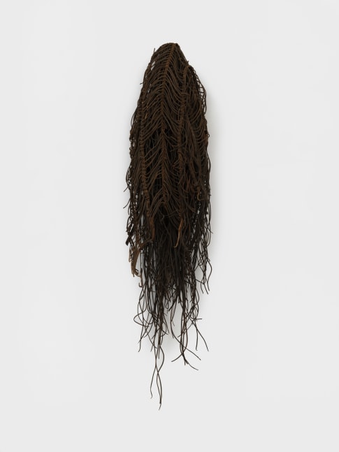Terry Adkins Untitled (Leather Wall Piece), 2013 leather 70 x 20 x 12 in. (177.8 x 50.8 x 30.5 cm)