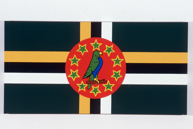 Jonathan Borofsku &quot;Dominica&quot; 1988 Acrylic on canvas 30&quot; x 60&quot;