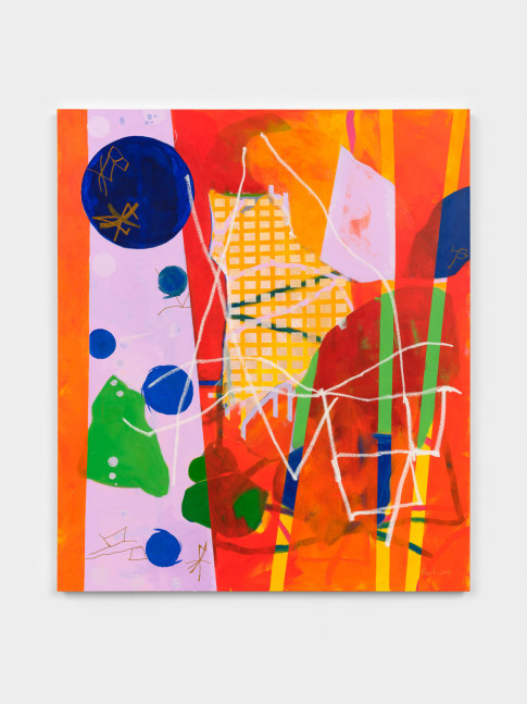 Cynthia Hawkins Chapter 3: Maps Necessary for a Walk in 4D #5, 2024 acrylic and oil bar on canvas 70 x 60 in. (177.8 x 152.4 cm)