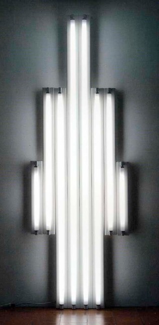 Dan Flavin &quot;Untitled (monument for V. Tatlin)&quot; 1970 8 cool white fluorescent lights overall: 96 x 31 1/2 x 4 1/2 in.