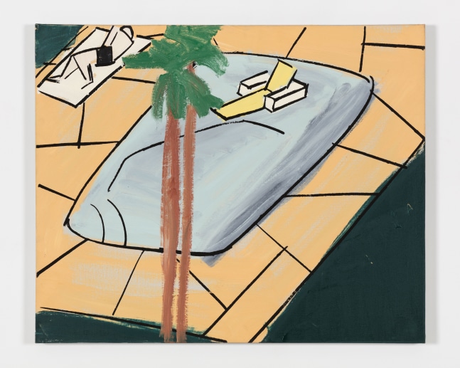 Michael Hurson Palm Springs Painting #6, 1971 oil and silkscreen on canvas 25 x 34 in. (63.5 x 86.4 cm)