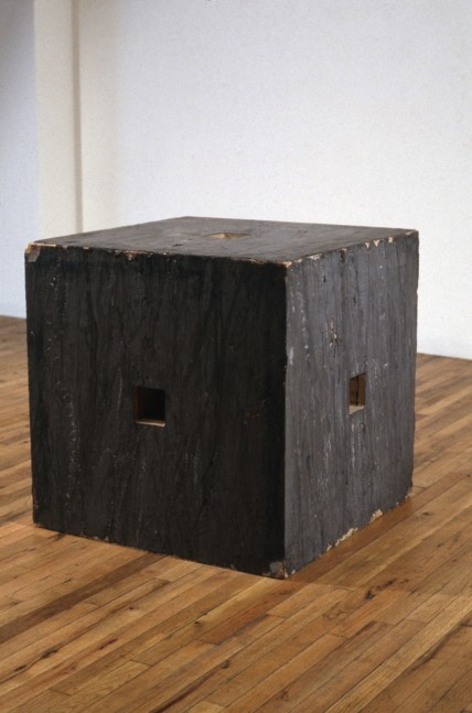 Jackie Winsor &quot;Painted Piece&quot; 1979-80 Plywood, acrylic paint (50 layers) 31&quot; x 31&quot; 31&quot;