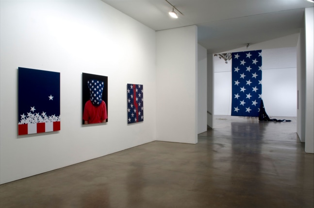 Installation view, State of the Union, Paula Cooper Galler, 534 W 21 Street, New York. November 5 - December 23, 2005. © Hans Haacke / Artists Rights Society (ARS), New York / VG Bild-Kunst, Bonn. Courtesy the artist and Paula Cooper Gallery, New York.