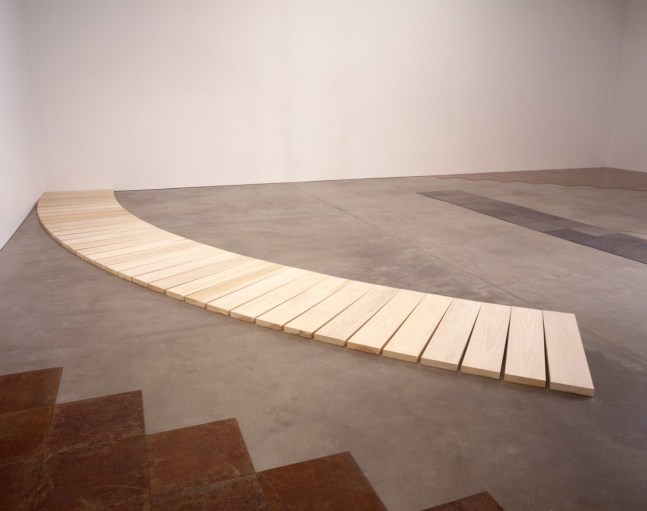 Carl Andre &quot;ANGELLARC&quot; 1995 Poplar, 37 units 2 x 239 1/2 x 325&quot; overall