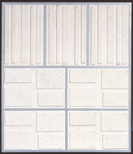 Andre Zittel "A-Z Paper Pulp Panels #2" 2002 Powder coated steel frames, adhesive & paper pulp 84 x 72 in.