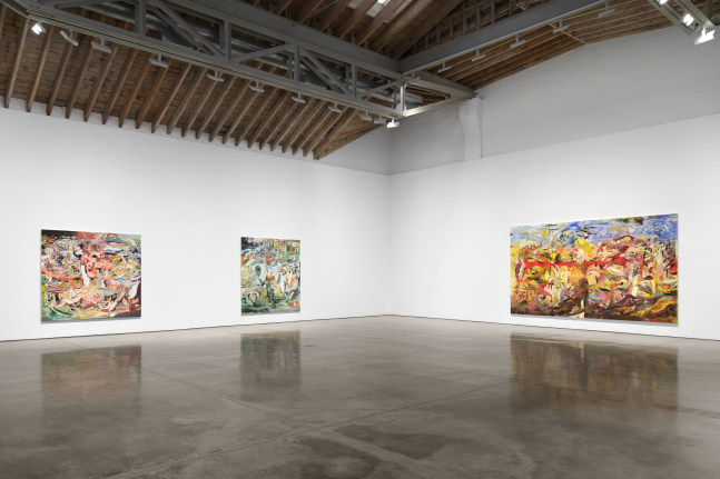 Installation view, Cecily Brown: The 5 Senses, Paula Cooper Gallery, New York, October 24 – December 7, 2024.