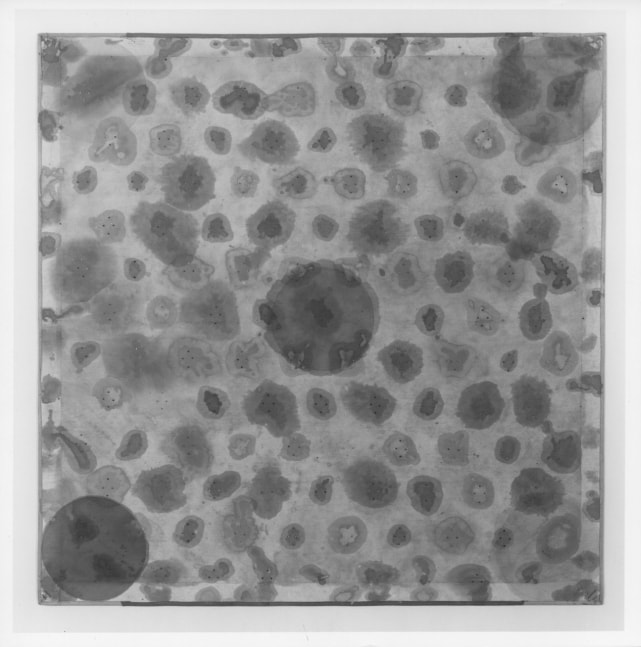 Alan Shields &quot;Subway Series&quot; 1984-85 Acrylic, cotton thread on canvas w/ cotton belting and glass beads 70 1/2&quot; x 71&quot;