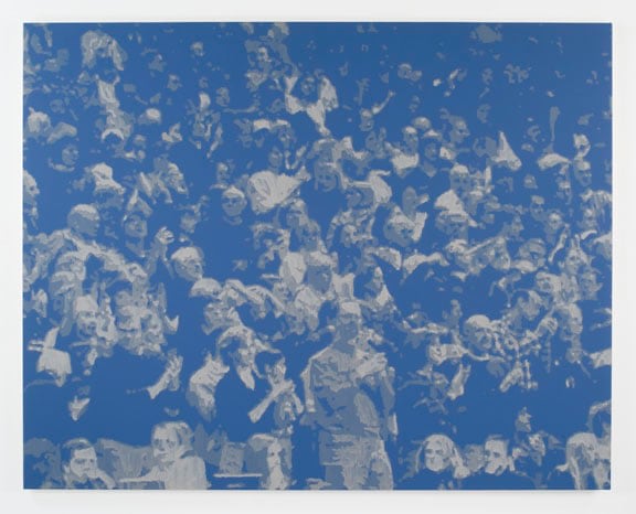 Wayne Gonzales "Cheering Crowd" 2007 Acrylic on canvas 68 x 86 in.
