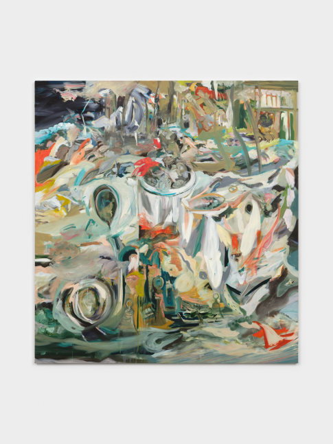 Cecily Brown The Five Senses, 2023 oil on linen 89 x 83 in. (226.1 x 210.8 cm)