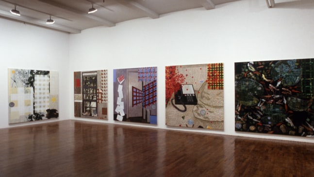Installation view, Air: 24 Hour, Paula Cooper Gallery, 155 Wooster Street, New York, October 3 - 31, 1992. © Jennifer Bartlett. Courtesy Paula Cooper Gallery, New York, Marianne Boesky Gallery, New York, and The Jennifer Bartlett 2013 Trust. Photo: Geoffrey Clements.