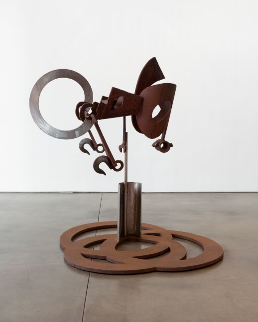 Mark di Suvero Webatuck, 2004 steel, stainless steel 64 x 51 x 57 in. (162.6 x 129.5 x 144.8 cm)