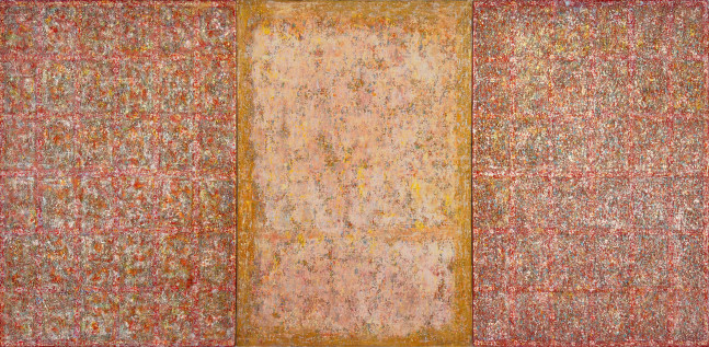 Breath 22, 2025
Casein&amp;ndash;based pigment on rice paper pasted on canvas
36 x 72 inches / 91.4 x 182 cm (triptych)