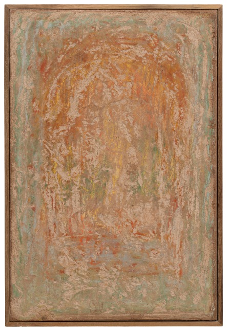 Breath 19, 2025
Lime plaster and casein&amp;ndash;based Jaipur stone pigment on terracotta tile
17.7 x 12 inches / 44.9 x 30.4 cm