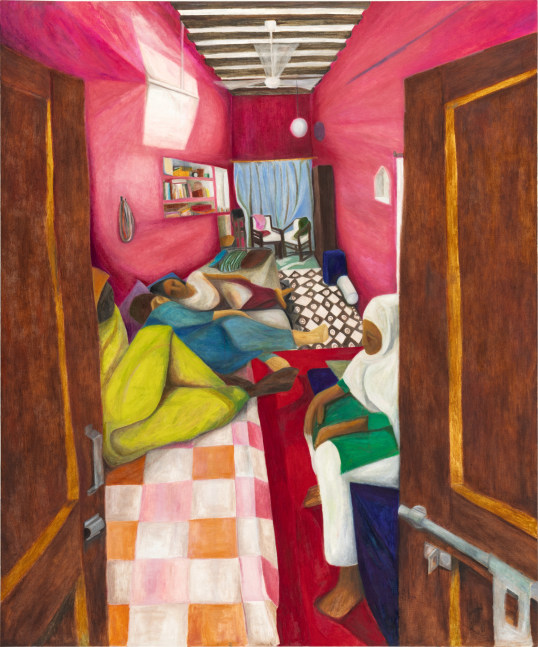 Kolhantola Street, Rani Mandi, Allahabad, 2024
Oil on canvas
72 x 60 inches / 182.8 x 152.4 cm