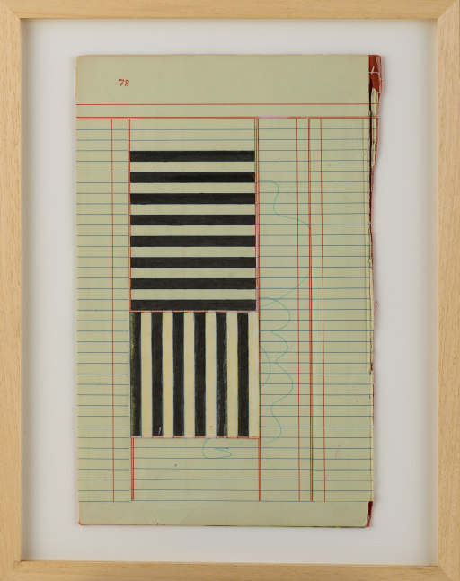 Untitled 78, 2009, ink, gouache, pencil on paper and ledger book cover, 33 x 21.2 cm 13 x 8.3&amp;nbsp;