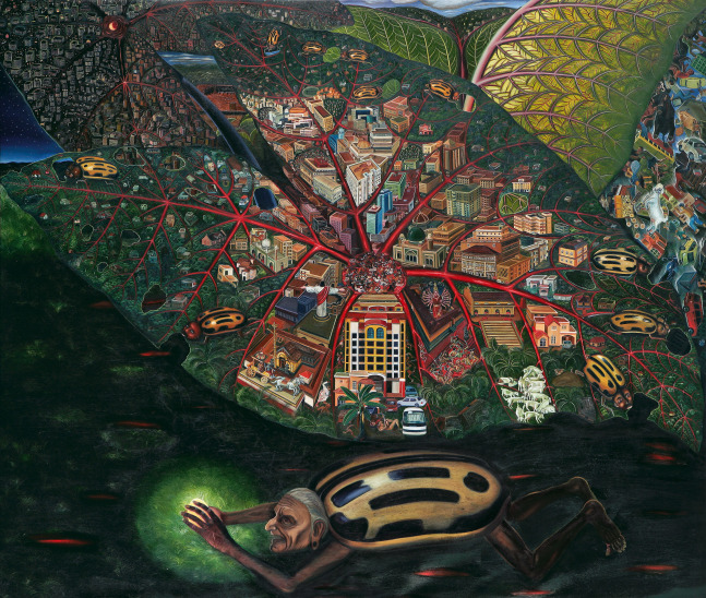 RATHEESH T., Motherland, 2007, oil on canvas, 183 x 214 cm / 72 x 84 in