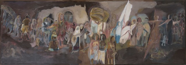 SOSA JOSEPH, What Must Be Said, 2015, oil on canvas, 125.7 x 359.4 cm / 49.5 x 141.5 in