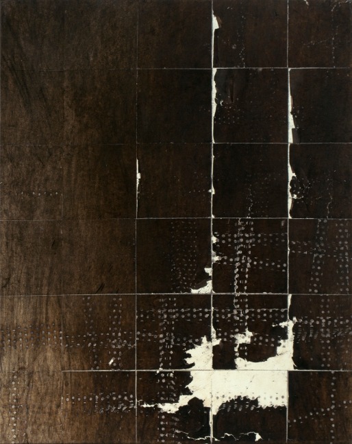 Indelible Black Marks, 2022&amp;ndash;24
Painting II
Fire, stubble-ash and laser cut rice paper on canvas
30 x 24 inches (76.2 x 60.9 cm)