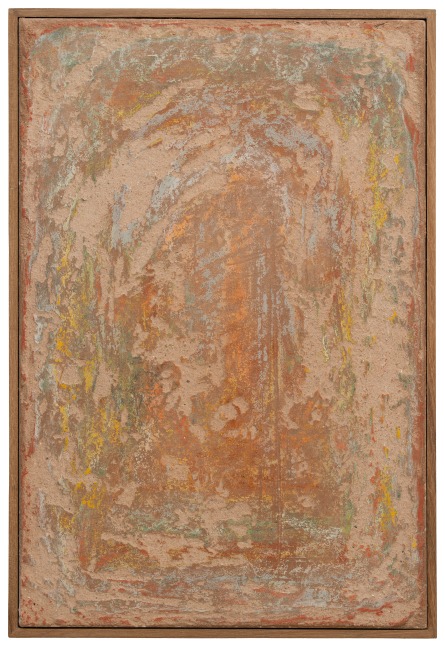 Breath 18, 2025
Lime plaster and casein&amp;ndash;based Jaipur stone pigment on terracotta tile
17.7 x 12 inches / 44.9 x 30.4 cm