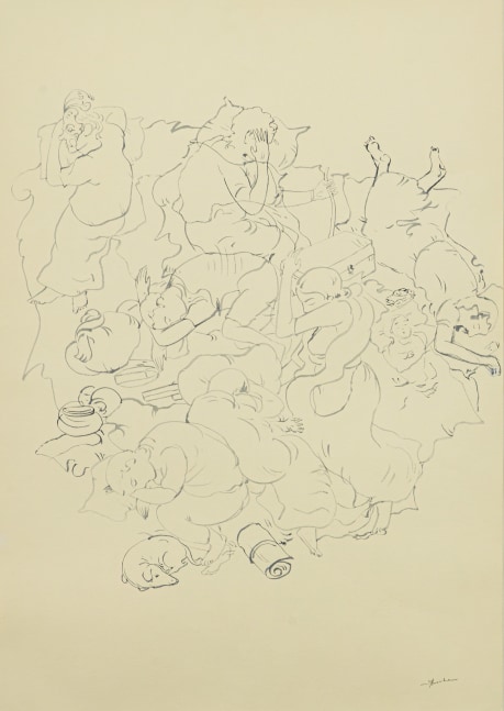 N. S. Harsha
Sleeping Figures I, 2003
Brush Drawing
16 1/2 x 11 1/2 inches (41.9 x 29.2 cm)