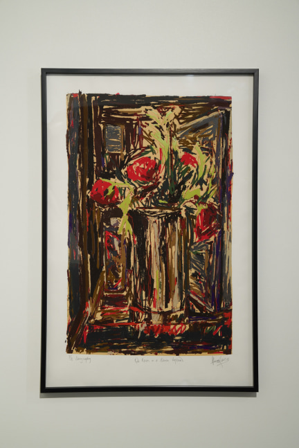 Red Roses in a Brown Cupboard, 2013, serigraph, 37 x 24.6 in / 93.5 x 62. 5 cm