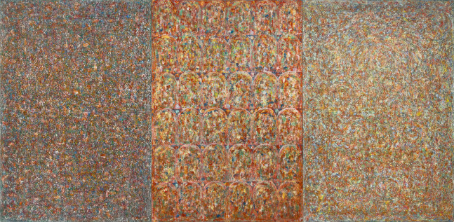 Breath 23, 2025
Casein&amp;ndash;based pigment on rice paper pasted on canvas
36 x 72 inches / 91.4 x 182 cm (triptych)