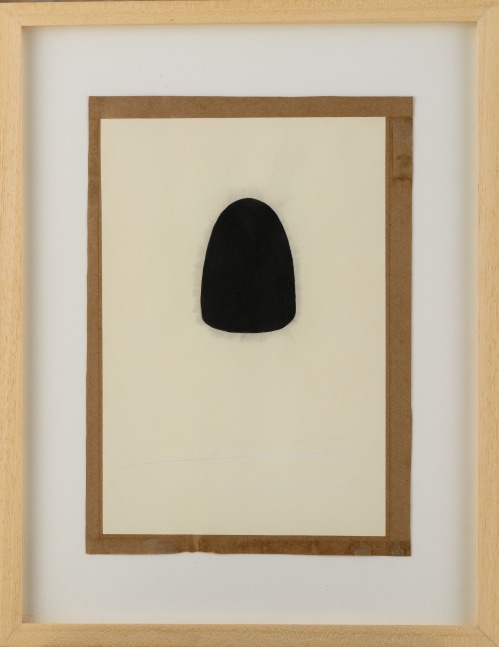 Untitled black, ink, 2009, pencil, gummed brown tape on paper, 20.5 x 29.3 cm / 8 x 11.5 in&amp;nbsp;